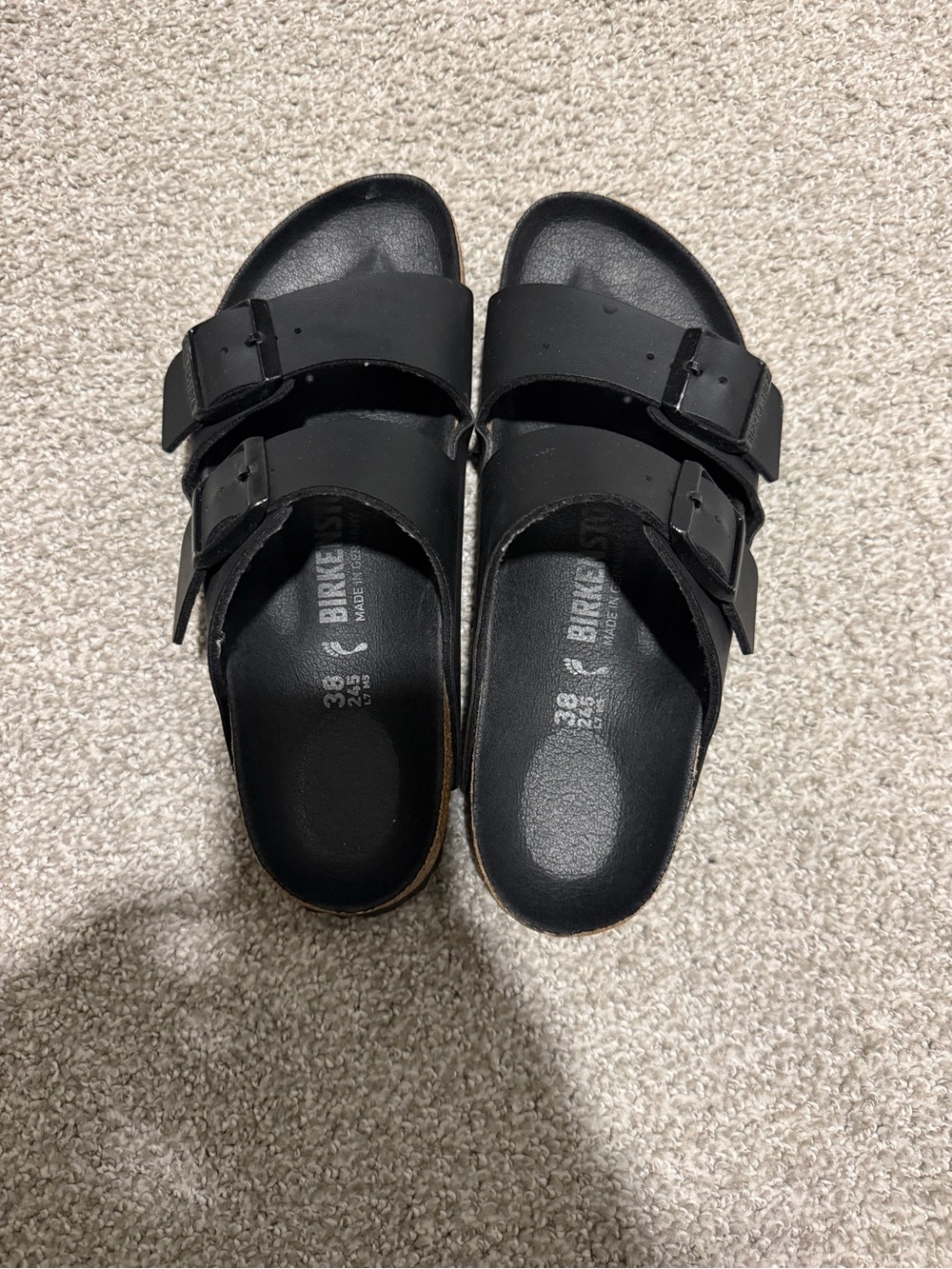 Birkenstock Arizona Double Buckle Sandals in Black